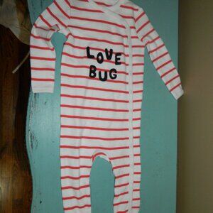 Pottery Barn Kids Love Bug Organic Cotton Pajamas SZ 12-18 mths (CC-42)